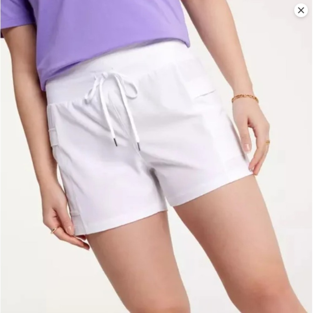CALIA® (Women's XL) Journey Collection™ Truelight Cargo Shorts in Pure White